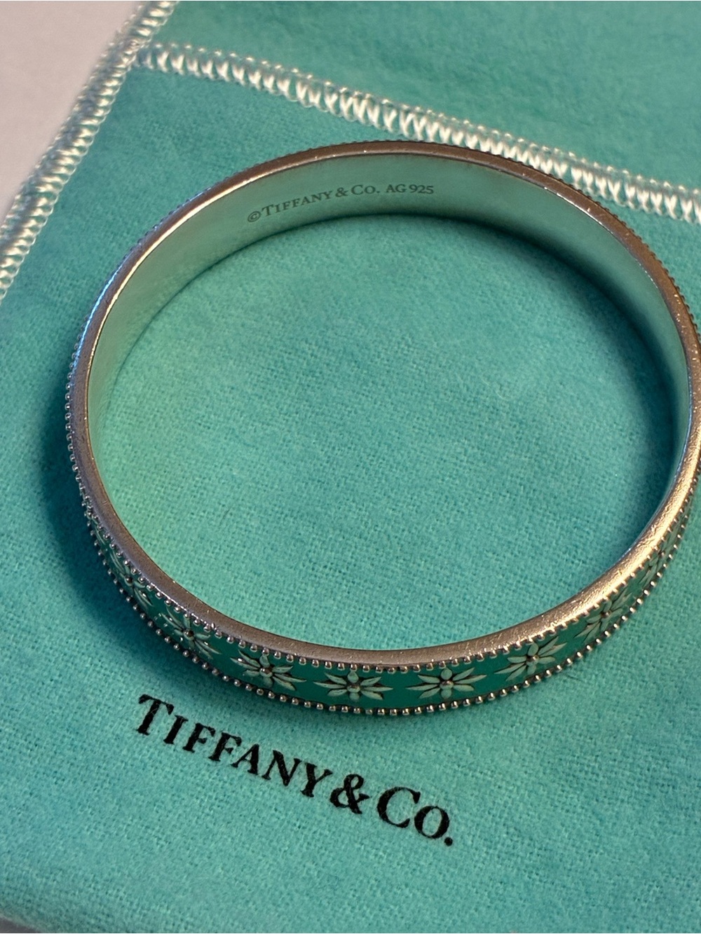 Tiffany & Co. Turquoise Enamel Bangle Bracelet - Picture 5 of 7